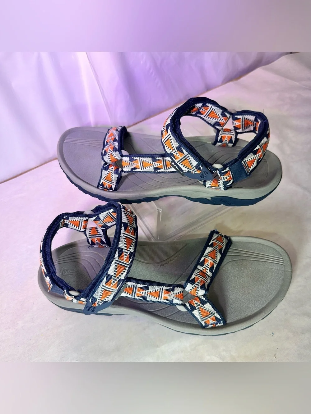 Teva Men's Navy, Gray & Orange Strappy Sandals